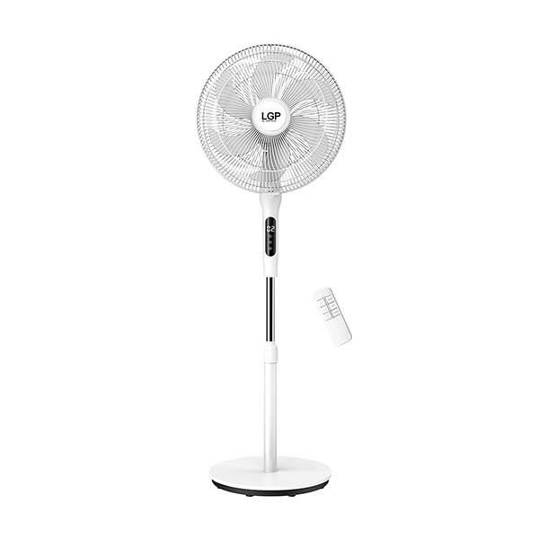LGP ventilator staand wit met afstandsbediening en timer 828233 - 1
