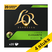 Aanbieding: 4x L'OR Espresso Lungo Elegante koffiecups (20 stuks)