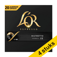 Aanbieding: 4x L'OR Espresso Ristretto koffiecups (20 stuks)