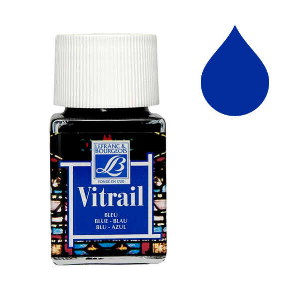 Lefranc Bourgeois Vitrail glas & porseleinverf 025 blue (50 ml) 210224 405092 - 1