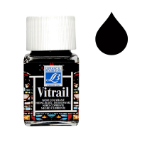 Lefranc Bourgeois Vitrail glas & porseleinverf 267 covering black (50 ml) 210240 405102