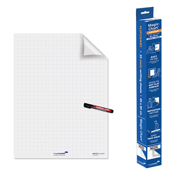 Legamaster Magic-Chart flipchart folie 60 x 80 cm (25 vellen) 7-159000 262000 - 1