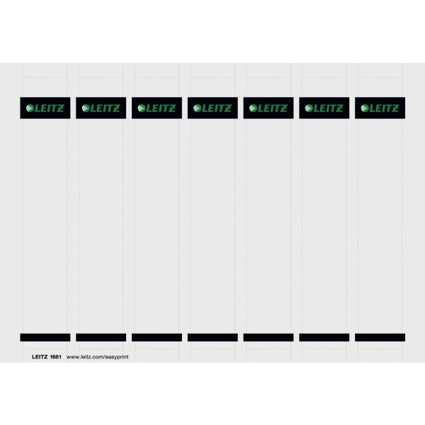 Leitz 1681 printbare rugetiketten 31 x 190 mm A4 insteek smal wit (175 stuks) 16810085 211060 - 1