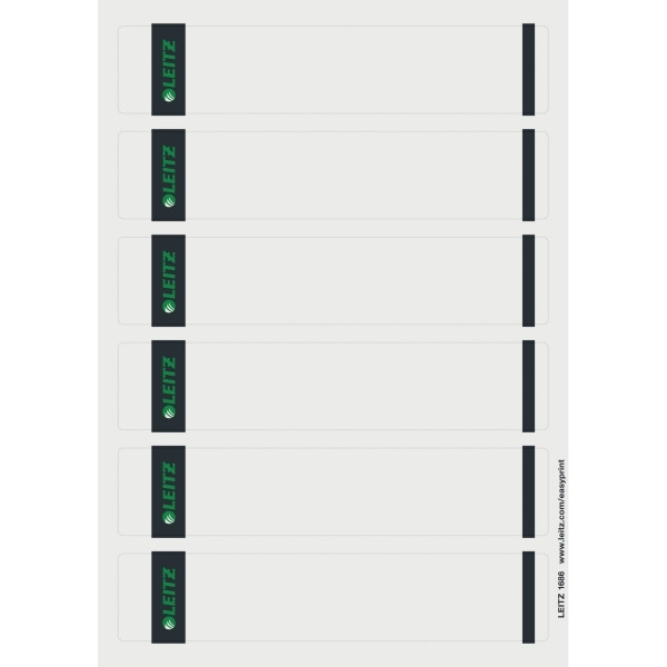 Leitz 1686 printbare rugetiketten 39 x 192 mm A4 zelfklevend smal wit (150 stuks) 16862085 211064 - 1