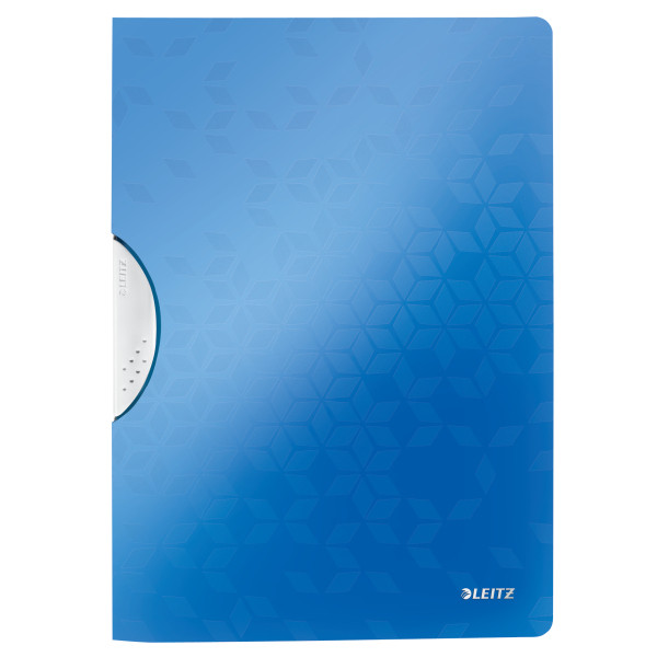 Leitz 4185 WOW colorclip klemmap blauw metallic A4 voor 30 pagina's 41850036 211902 - 1