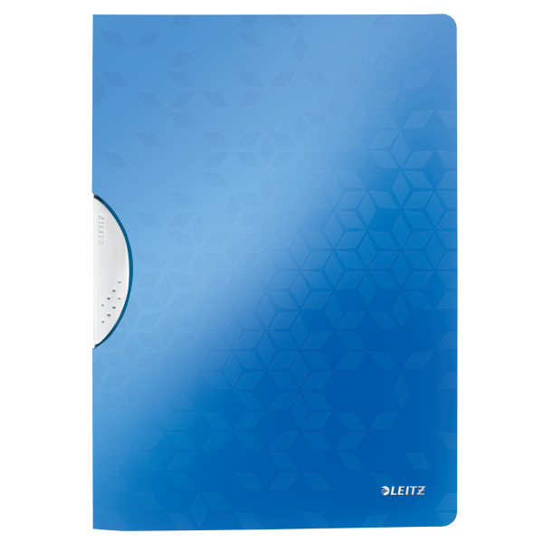 Leitz 4185 WOW colorclip klemmap blauw metallic A4 voor 30 vellen 41850036 211902 - 1