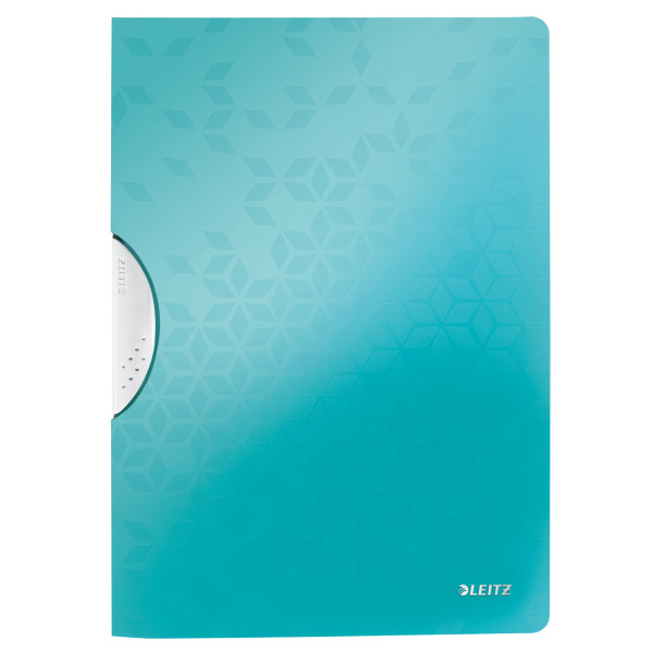Leitz 4185 WOW colorclip klemmap ijsblauw metallic A4 voor 30 vellen 41850051 211904 - 1