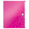 Leitz 4634 WOW sorteermap roze metallic (12 tabs) 46340023 211895 - 1