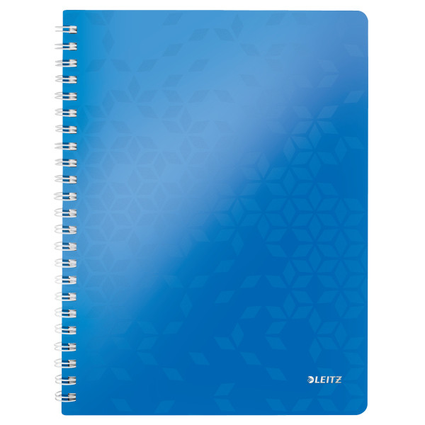 Leitz 4637 WOW spiraalschrift A4 gelijnd 80 g/m² 80 vellen blauw metallic 46370036 211982 - 1