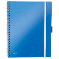 Leitz 4645 WOW be mobile book spiraalschrift A4 geruit 80 g/m² 80 vellen blauw metallic 46450036 211734