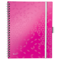 Leitz 4645 WOW be mobile book spiraalschrift A4 geruit 80 g/m² 80 vellen roze metallic 46450023 211862