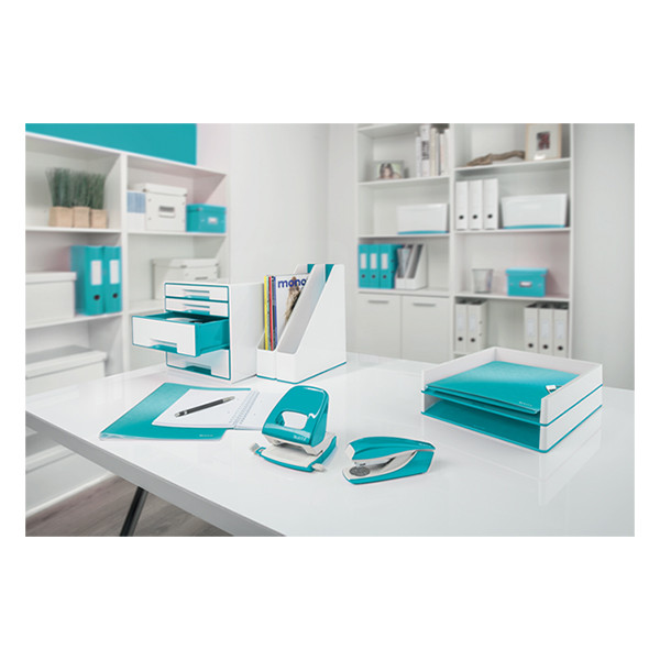 Leitz 5008 NeXXt WOW perforator ijsblauw metallic 2-gaats (30 vellen) 211796 - 6
