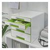 Leitz 5213 WOW ladeblok groen (4 laden) 52132054 226166 - 3