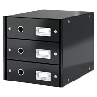 Leitz 6048 WOW ladeblok zwart (3 laden) 211184