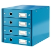 Leitz 6049 WOW ladeblok blauw metallic (4 laden) 211964 - 1