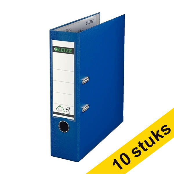 Aanbieding: 10x Leitz 1010 classeur A4 plastic donkerblauw 80 mm 280067 - 1