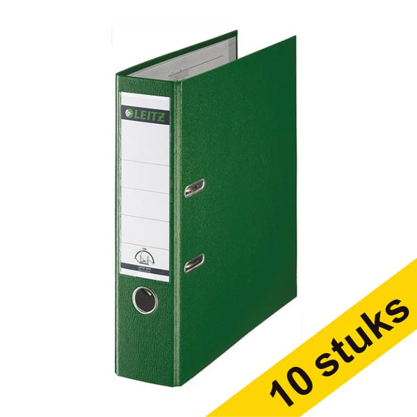 Aanbieding: 10x Leitz 1010 classeur A4 plastic groen 80 mm 280069 - 1