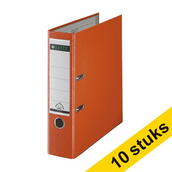 Aanbieding: 10x Leitz 1010 classeur A4 plastic oranje 80 mm 280065 - 1
