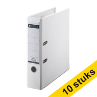Aanbieding: 10x Leitz 1010 classeur A4 plastic wit 80 mm 280066