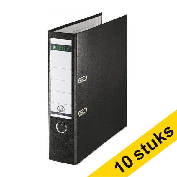 Aanbieding: 10x Leitz 1010 classeur A4 plastic zwart 80 mm 280063 - 1