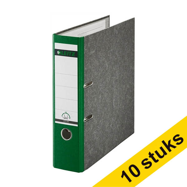 Aanbieding: 10x Leitz 1080 ordner A4 karton groen 80 mm 211225 - 1