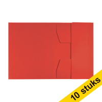 Aanbieding: 10x Leitz Recycle kartonnen 3-klepsmap A4 rood