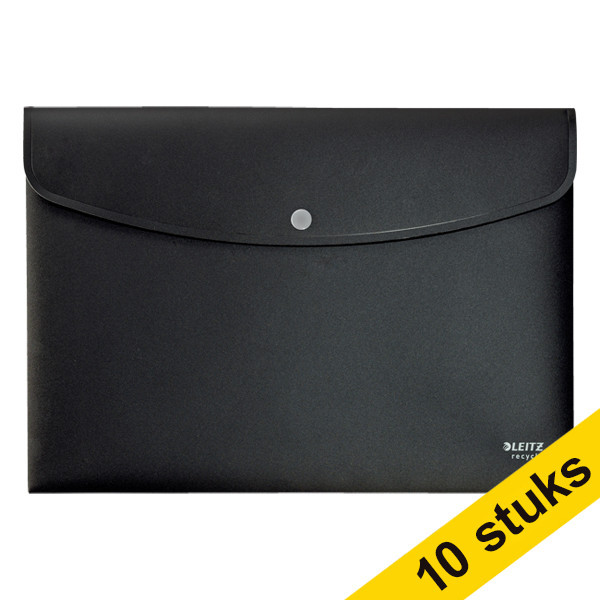 Aanbieding: 10x Leitz Recycle projectmap met drukknop zwart (1 vak) 280028 - 1