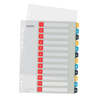Leitz Cosy bedrukbare plastic tabbladen A4 met 12 tabs (11-gaats) 12480000 226368