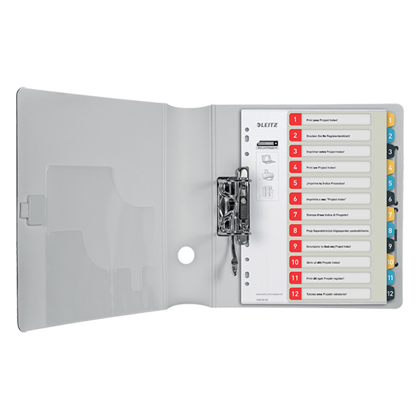 Leitz Cosy bedrukbare plastic tabbladen A4 met 12 tabs (11-gaats) 12480000 226368 - 2
