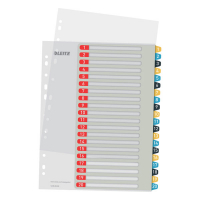 Leitz Cosy bedrukbare plastic tabbladen A4 met 20 tabs (11-gaats) 12490000 226369
