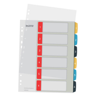 Leitz Cosy bedrukbare plastic tabbladen A4 met 6 tabs (11-gaats) 12460000 226366