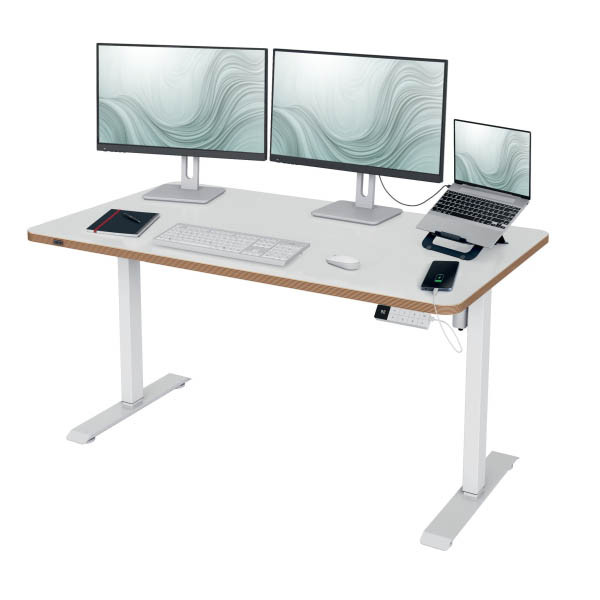 Leitz Ergo elektrisch zit-sta bureau 140 x 80 cm wit 243786 - 1
