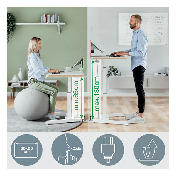 Leitz Ergo elektrisch zit-sta bureau wit 80 x 60 cm 65340001 202547 - 8
