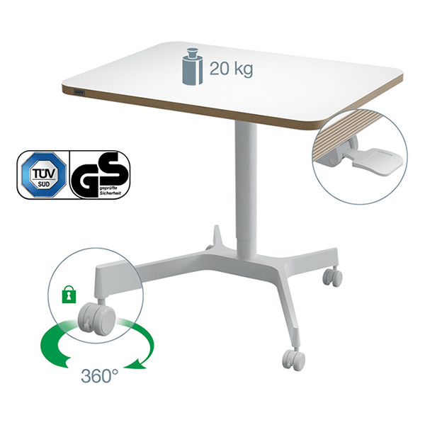 Leitz Ergo mobiel zit-sta bureau wit 80 x 60 cm 65360001 202548 - 5