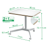 Leitz Ergo mobiel zit-sta bureau wit 80 x 60 cm 65360001 202548 - 6