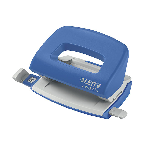 Leitz NeXXt Recycle mini perforator 2-gaats blauw (10 vellen) 50100035 227609 - 1