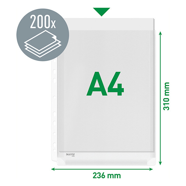 Leitz Premium geperforeerd hoesje met balg 11-gaats A4 170 micron (10 stuks) 47561003 211486 - 4