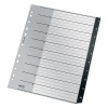 Leitz Recycle plastic tabbladen A4 zwart met 10 tabs (11-gaats) 12080000 226470 - 2