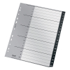 Leitz Recycle plastic tabbladen A4 zwart met 20 A-Z (I) tabs (11-gaats) 12190000 226474 - 2