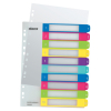 Leitz WOW plastic tabbladen printbaar A4+ assorti 10 tabs (11-gaats) 12430000 226124 - 1