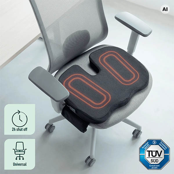 Leitz iComfi verwarmd ergonomisch zitkussen donkergrijs 401302 - 2