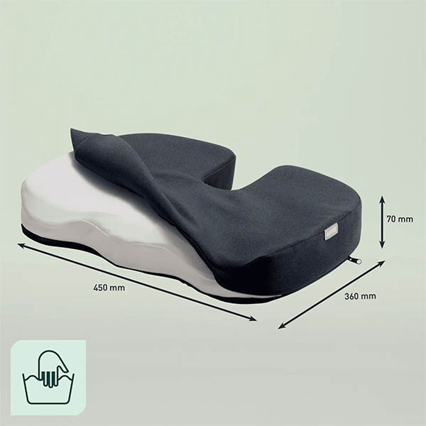 Leitz iComfi verwarmd ergonomisch zitkussen donkergrijs 401302 - 3