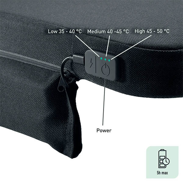 Leitz iComfi verwarmd zitkussen donkergrijs 401301 - 4