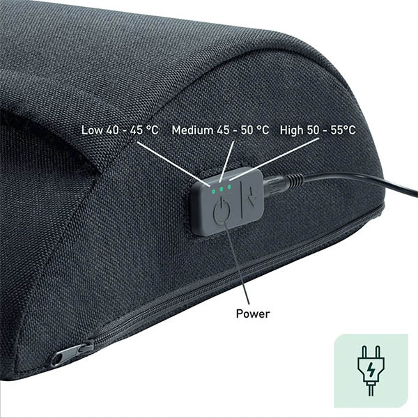 Leitz iComfi verwarmde voetensteun donkergrijs 401300 - 4