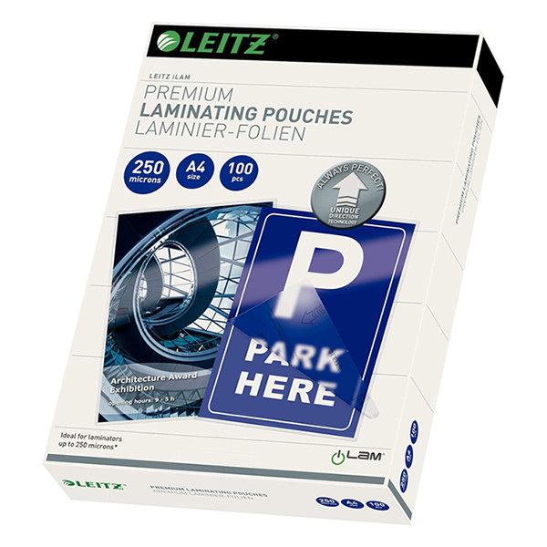 Leitz iLAM lamineerhoes A4 glanzend 2x250 micron (100 stuks) 74840000 211096 - 1