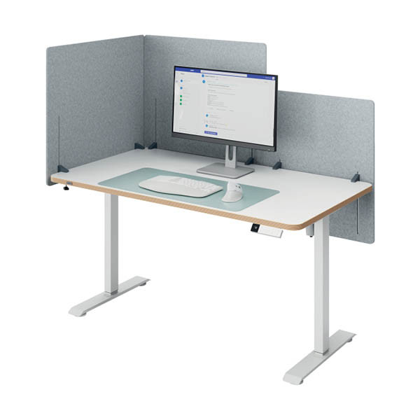 Leitz in hoogte verstelbaar bureauscherm 70 x 80 grijs 243788 - 1
