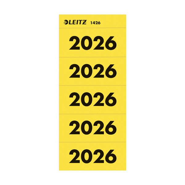 Leitz jaartal etiketten 2026 25,5 x 60 mm zelfklevend geel (100 stuks) 202765 - 1