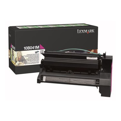 Lexmark 10B041M toner magenta (origineel) 10B041M 034275 - 1