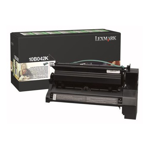 Lexmark 10B042K toner zwart hoge capaciteit (origineel) 10B042K 034285 - 1