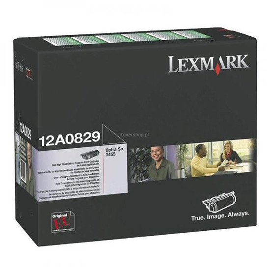 Lexmark 12A0829 etiketten toner hoge capaciteit (origineel) 12A0829 037574 - 1